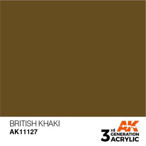 AK Interactive AK11127 British Khaki Acrylic Paint 17ml (3rd Generation) - Image 2