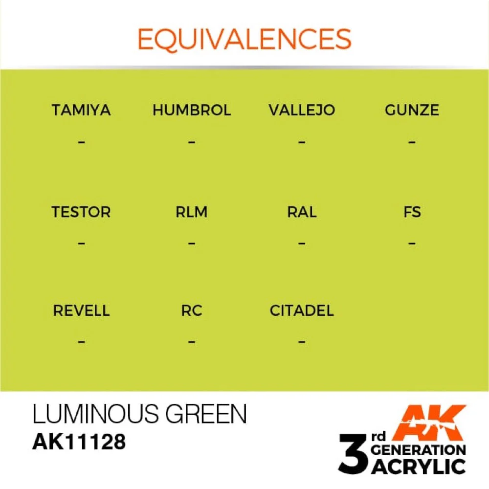 AK Interactive AK11128 Luminous Green Acrylic Paint 17ml (3rd Generation) - Image 3
