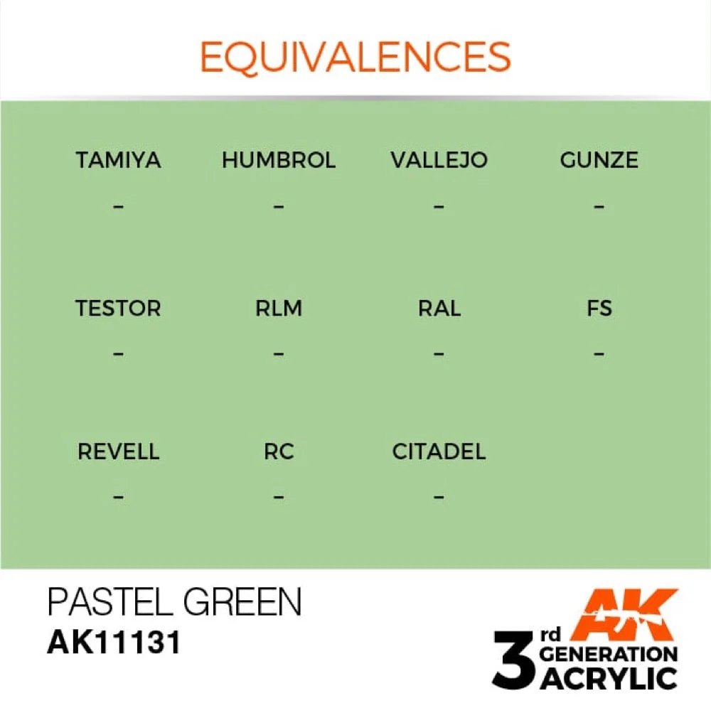 AK Interactive AK11131 Pastel Green Acrylic Paint 17ml (3rd Generation) - Image 3