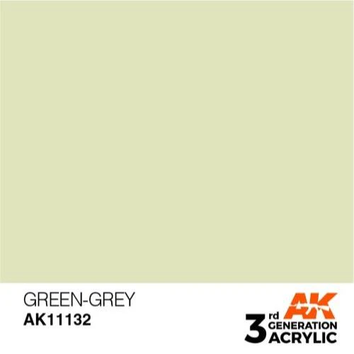 AK Interactive AK11132 Green-Grey Acrylic Paint 17ml (3rd Generation) - Image 2