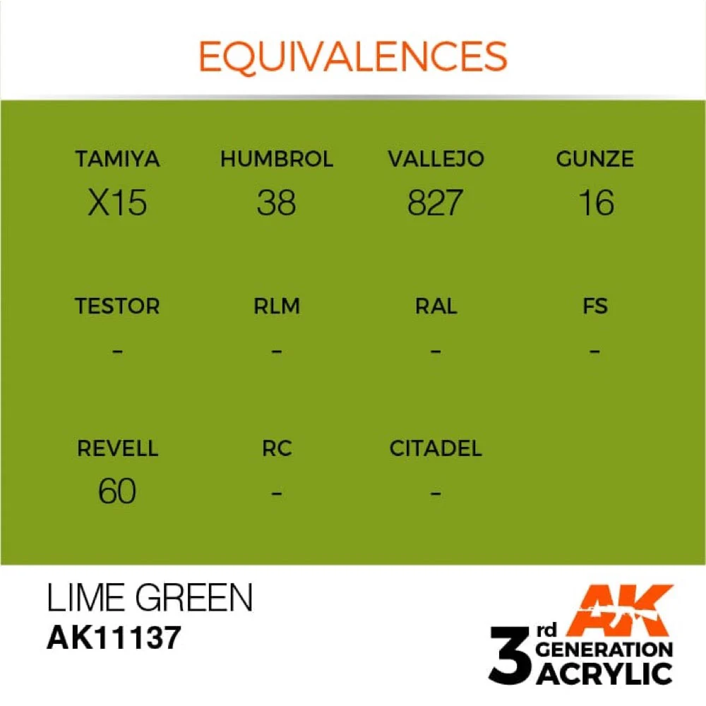 AK Interactive AK11137 Lime Green Acrylic Paint 17ml (3rd Generation) - Image 3