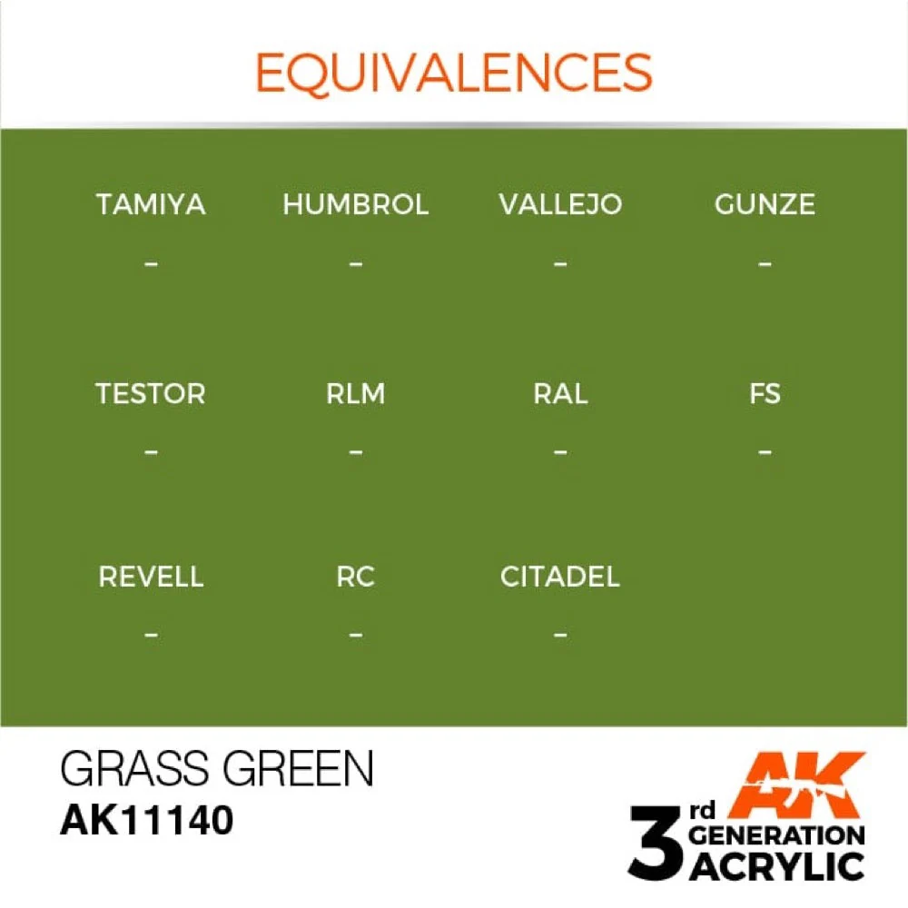 AK Interactive AK11140 Grass Green Acrylic Paint 17ml (3rd Generation) - Image 3