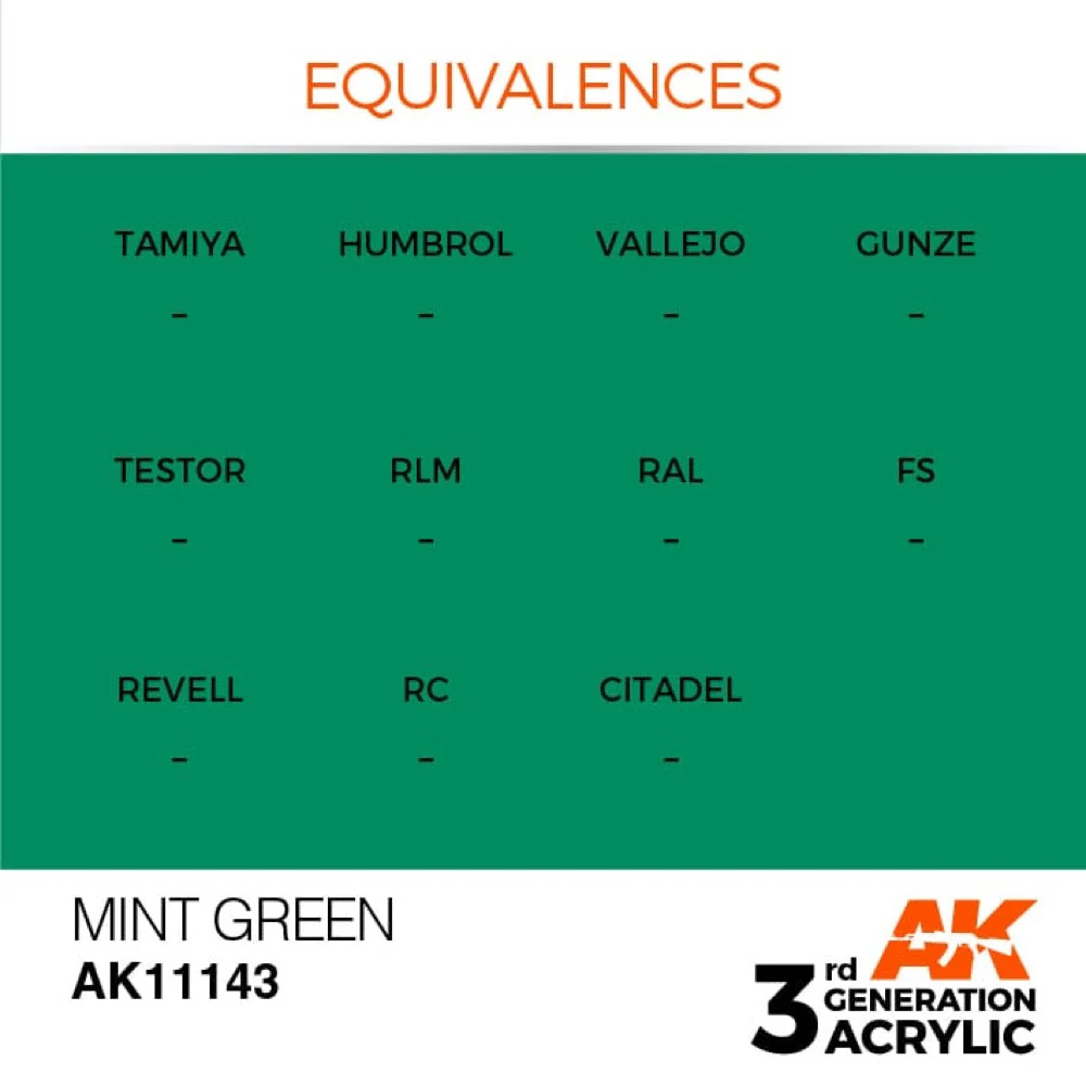 AK Interactive AK11143 Mint Green Acrylic Paint 17ml (3rd Generation) - Image 3