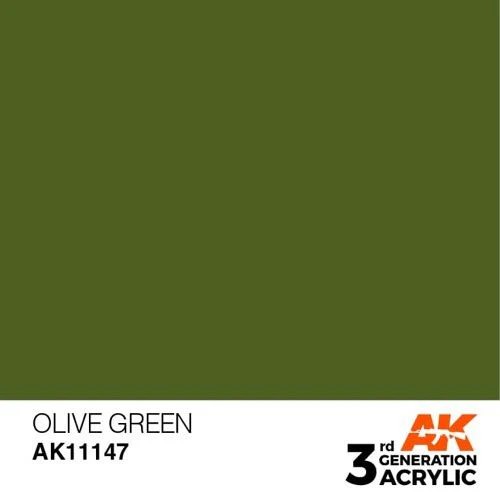 AK Interactive AK11147 Olive Green Acrylic Paint 17ml (3rd Generation) - Image 2