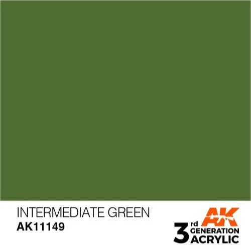 AK Interactive AK11149 Intermediate Green Acrylic Paint 17ml (3rd Generation) - Image 2