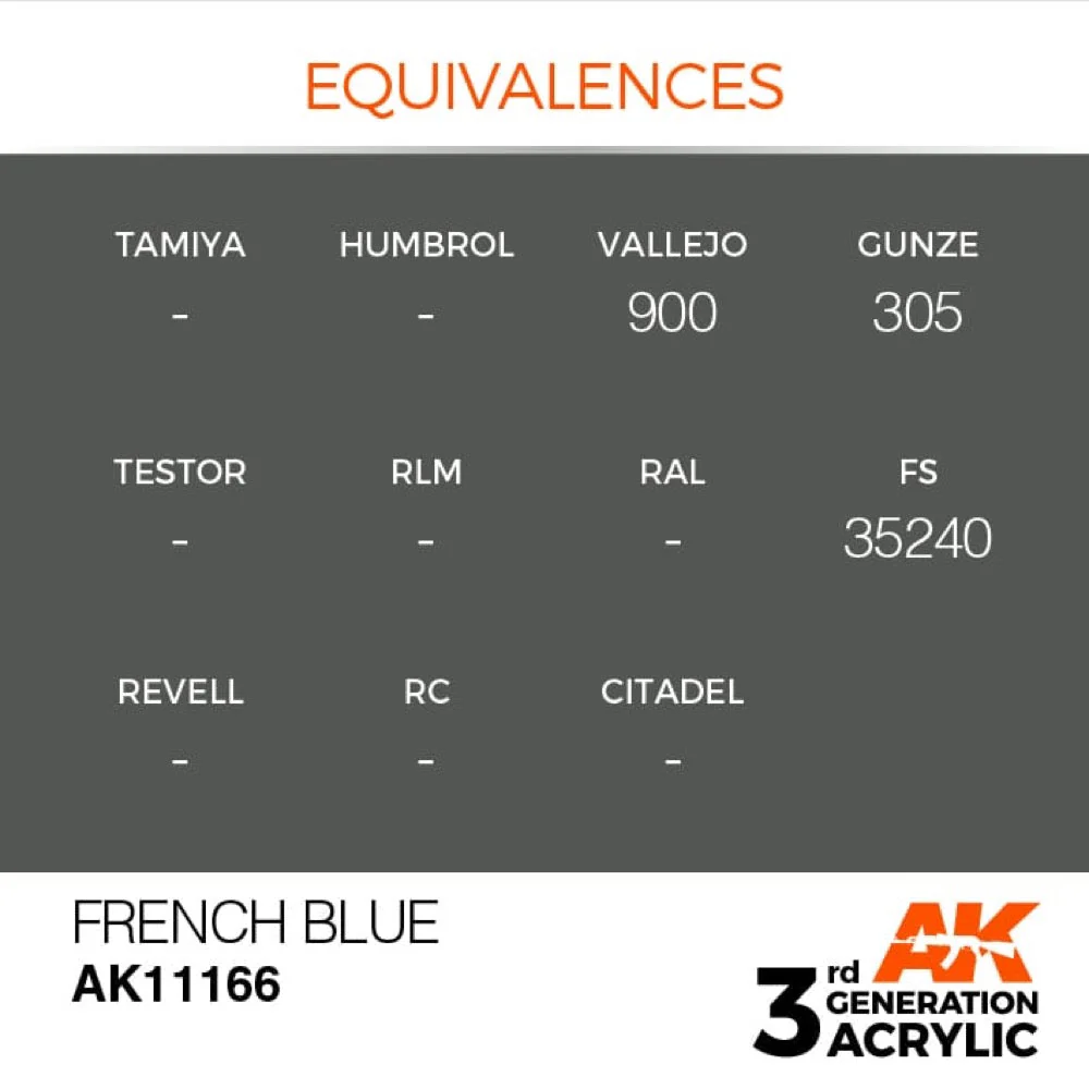 AK Interactive AK11166 French Blue Acrylic Paint 17ml (3rd Generation) - Image 3