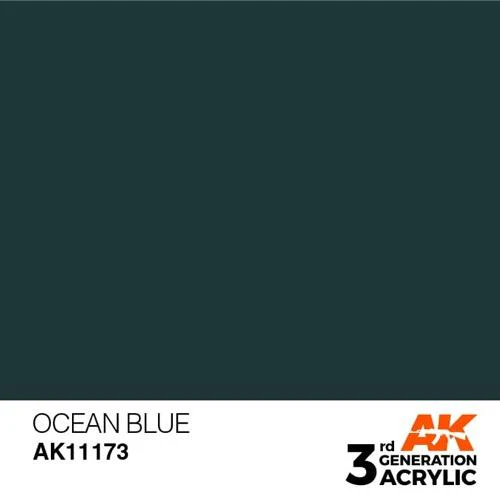 AK Interactive AK11173 Ocean Blue Acrylic Paint 17ml (3rd Generation) - Image 2