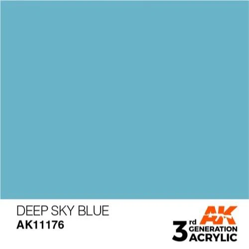 AK Interactive AK11176 Deep Sky Blue Acrylic Paint 17ml (3rd Generation) - Image 2
