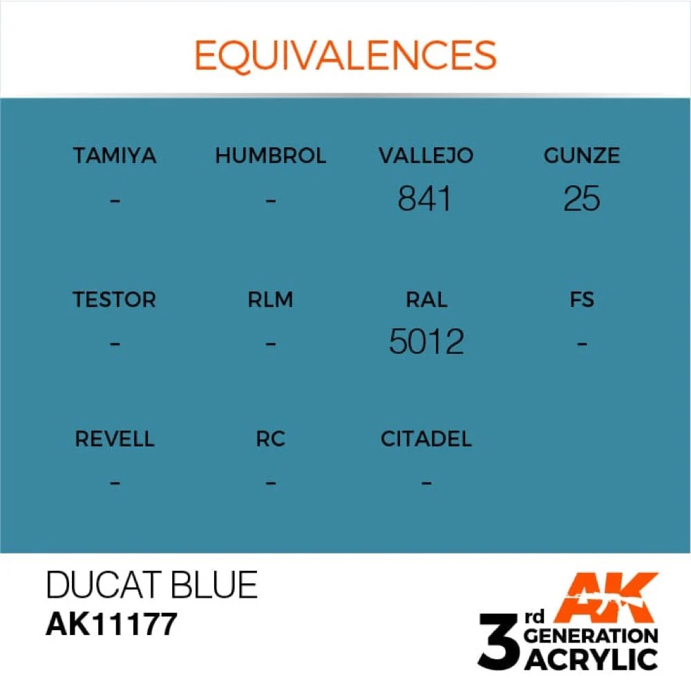 AK Interactive AK11177 Ducat Blue Acrylic Paint 17ml (3rd Generation) - Image 3