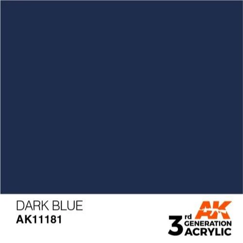 AK Interactive AK11181 Dark Blue Acrylic Paint 17ml (3rd Generation) - Image 2