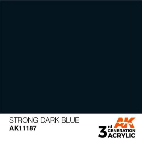 AK Interactive AK11187 Strong Dark Blue Acrylic Paint 17ml (3rd Generation) - Image 2