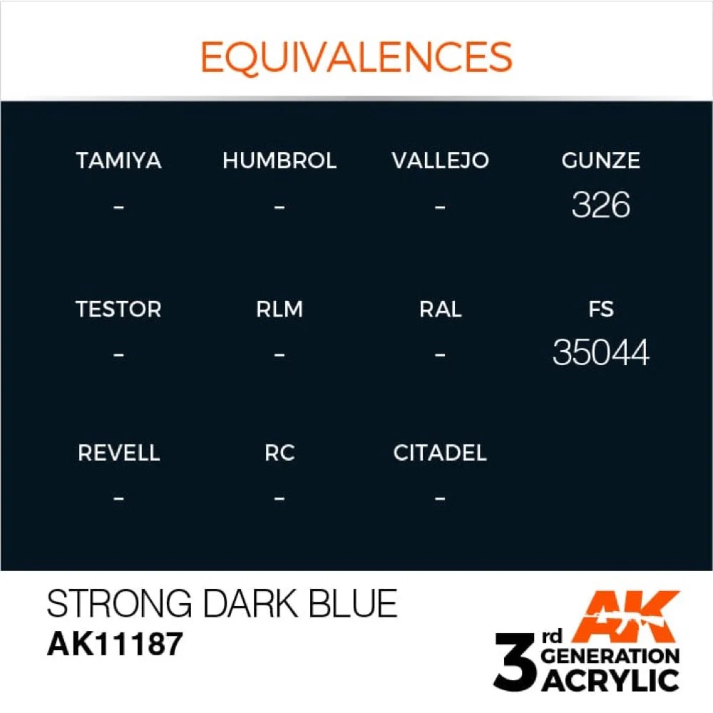 AK Interactive AK11187 Strong Dark Blue Acrylic Paint 17ml (3rd Generation) - Image 3