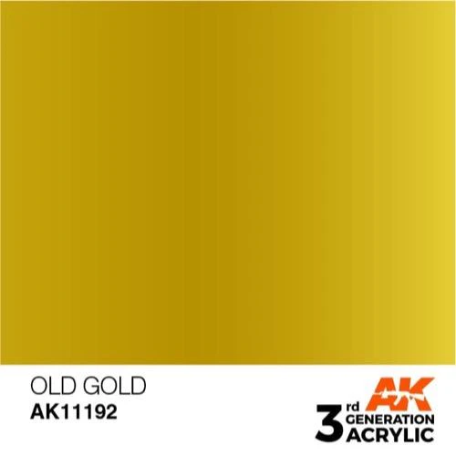 AK Interactive AK11192 Metallic Old Gold Acrylic Paint 17ml (3rd Generation) - Image 2