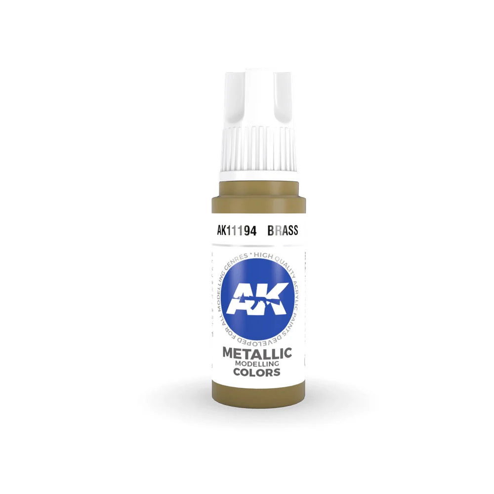 AK Interactive AK11194 Metallic Brass Acrylic Paint 17ml (3rd Generation)