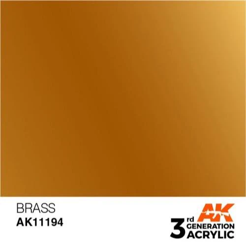 AK Interactive AK11194 Metallic Brass Acrylic Paint 17ml (3rd Generation) - Image 2