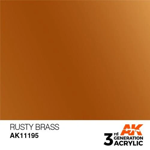 AK Interactive AK11195 Metallic Rusty Brass Acrylic Paint 17ml (3rd Generation) - Image 2