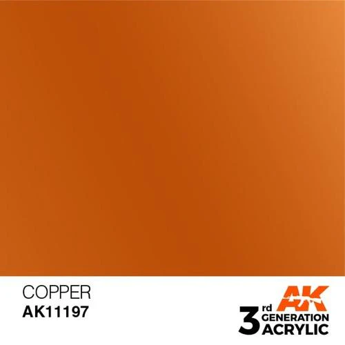 AK Interactive AK11197 Metallic Copper Acrylic Paint 17ml (3rd Generation) - Image 2