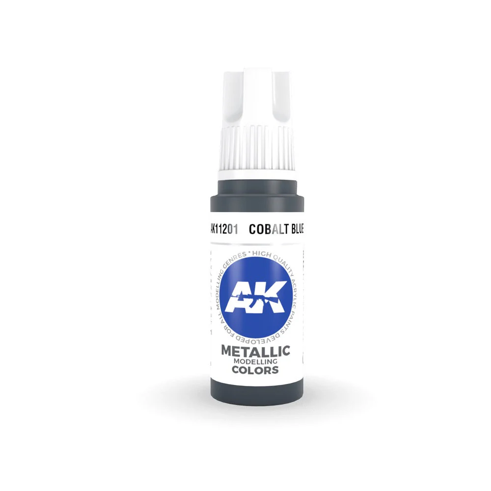 AK Interactive AK11201 Metallic Cobalt Blue Acrylic Paint 17ml (3rd Generation)