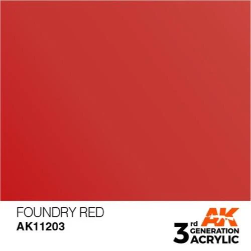 AK Interactive AK11203 Metallic Foundry Red Acrylic Paint 17ml (3rd Generation) - Image 2