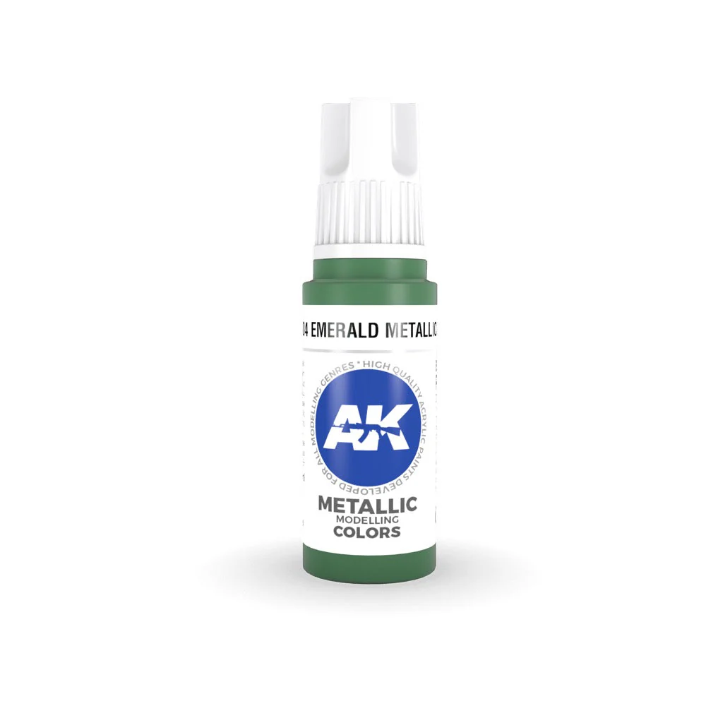 AK Interactive AK11204 Metallic Emerald Green Acrylic Paint 17ml (3rd Generation)