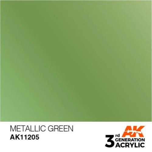AK Interactive AK11205 Metallic Green Acrylic Paint 17ml (3rd Generation) - Image 2
