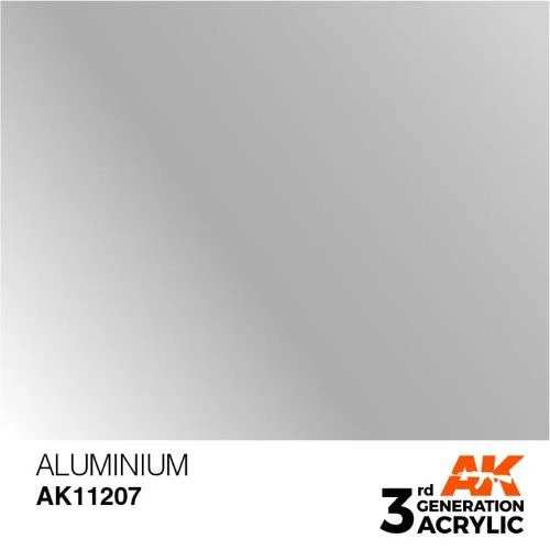 AK Interactive AK11207 Metallic Aluminium Acrylic Paint 17ml (3rd Generation) - Image 2