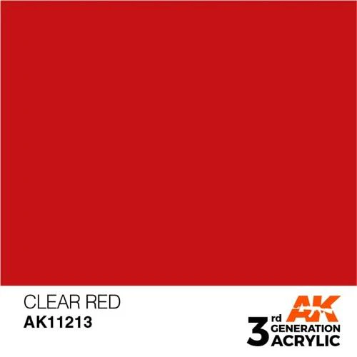 AK Interactive AK11213 Clear Red Acrylic Paint 17ml (3rd Generation) - Image 2