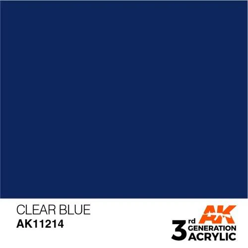 AK Interactive AK11214 Clear Blue Acrylic Paint 17ml (3rd Generation) - Image 2