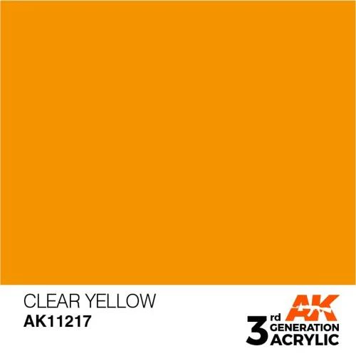 AK Interactive AK11217 Clear Yellow Acrylic Paint 17ml (3rd Generation) - Image 2