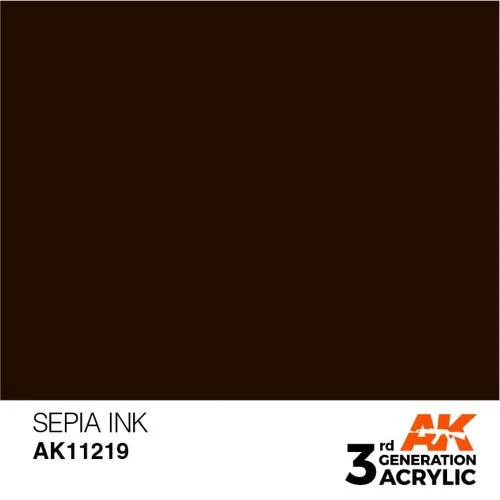 AK Interactive AK11219 Sepia Ink Acrylic Paint 17ml (3rd Generation) - Image 2