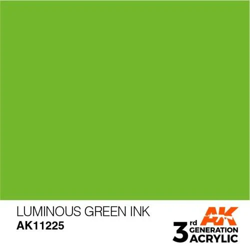 AK Interactive AK11225 Luminous Green Ink 17ml (3rd Generation) - Image 2