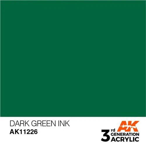 AK Interactive AK11226 Dark Green Ink 17ml (3rd Generation) - Image 2