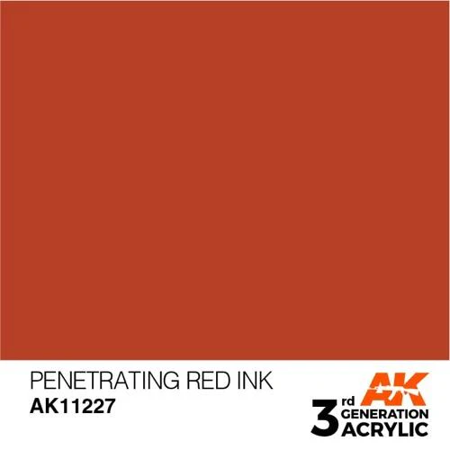 AK Interactive AK11227 Penetrating Red Ink 17ml (3rd Generation) - Image 2