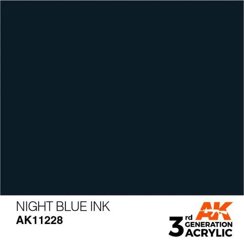 AK Interactive AK11228 Night Blue Ink 17ml (3rd Generation) - Image 2