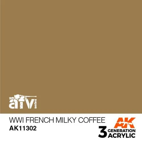 AK Interactive AK11302 AFV Series WWI French Milky Coffee Acrylic Paint 17ml 3rd Generation - Image 2