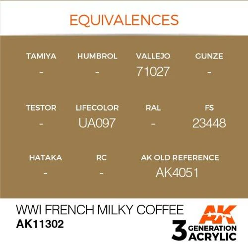 AK Interactive AK11302 AFV Series WWI French Milky Coffee Acrylic Paint 17ml 3rd Generation - Image 3