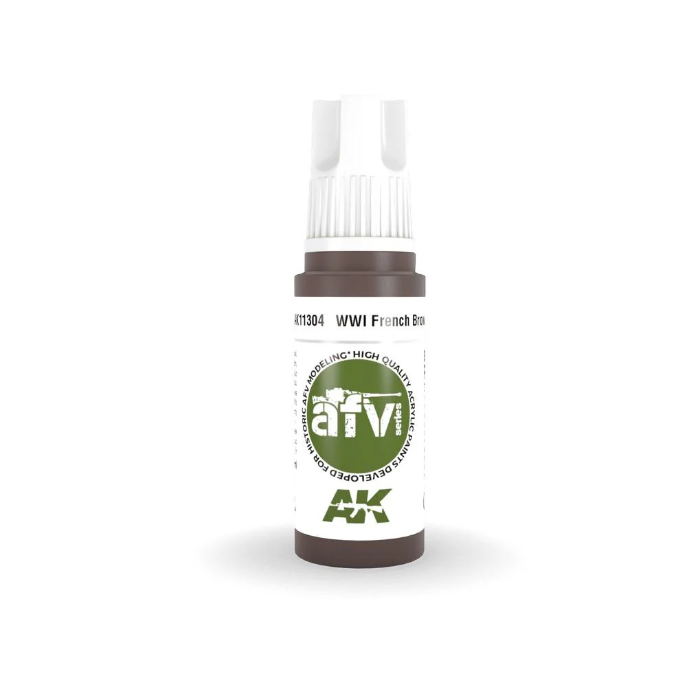 AK Interactive AK11304 AFV Series WWI French Brown Acrylic Paint 17ml 3rd Generation