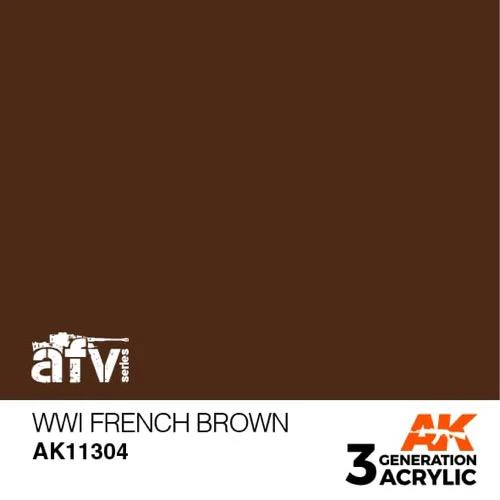 AK Interactive AK11304 AFV Series WWI French Brown Acrylic Paint 17ml 3rd Generation - Image 2