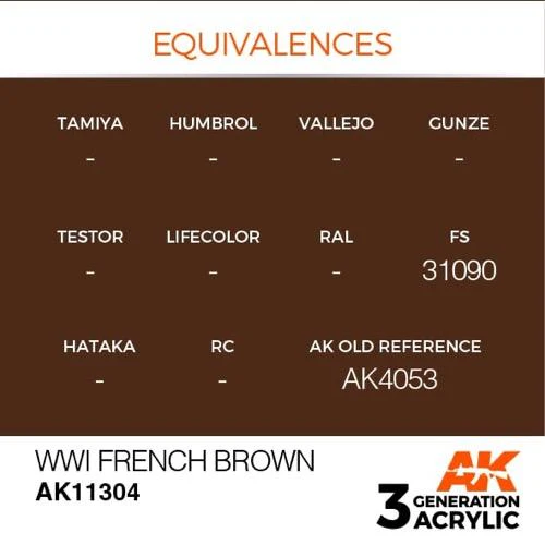AK Interactive AK11304 AFV Series WWI French Brown Acrylic Paint 17ml 3rd Generation - Image 3