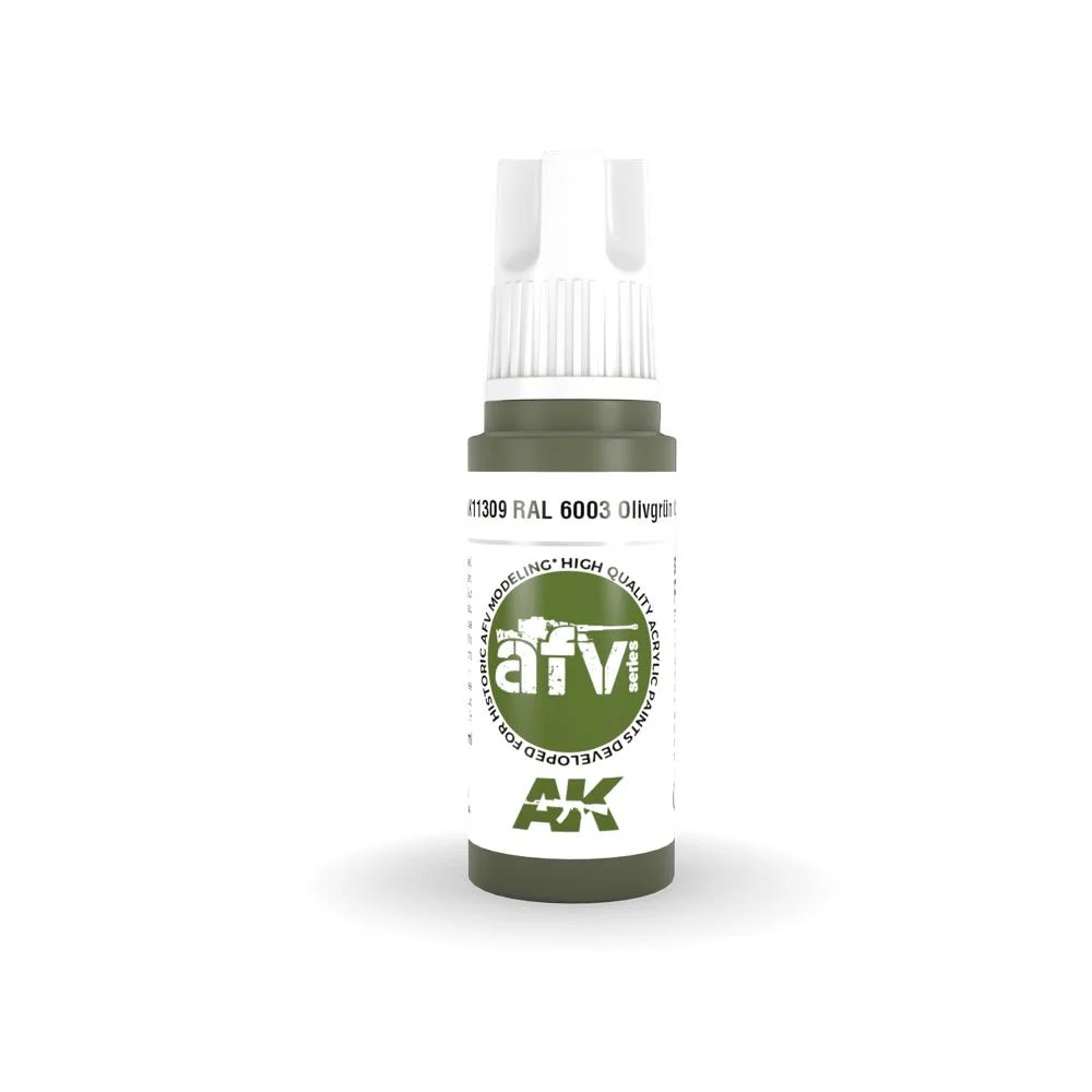 AK Interactive AK11309 AFV Series RAL 6003 Olivgrun Opt.1 Acrylic Paint 17ml 3rd Generation