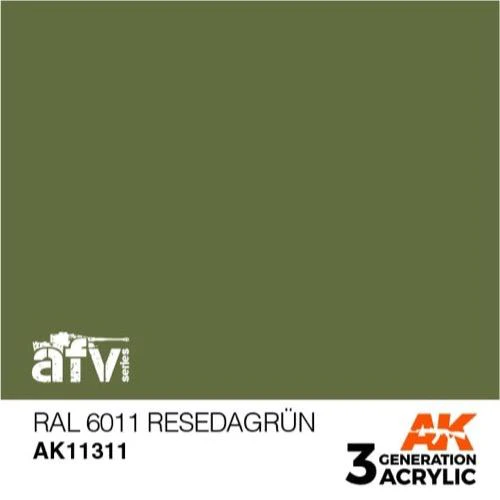 AK Interactive AK11311 AFV Series RAL 6011 Resedagrun Acrylic Paint 17ml 3rd Generation - Image 2