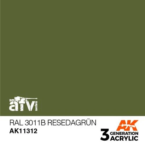 AK Interactive AK11312 AFV Series RAL 6011B Resedagrun Acrylic Paint 17ml 3rd Generation - Image 2