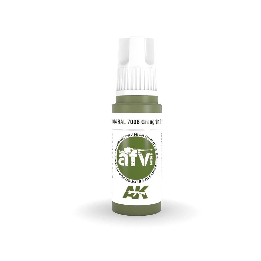 AK Interactive AK11314 AFV Series RAL 7008 Graugrun Opt.2 Acrylic Paint 17ml 3rd Generation