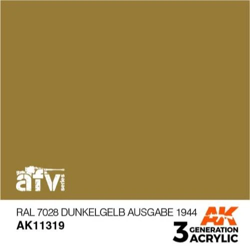 AK Interactive AK11319 AFV Series RAL 7028 Dunkelgelb Ausgabe 1944 Acrylic Paint 17ml 3rd Generation - Image 2
