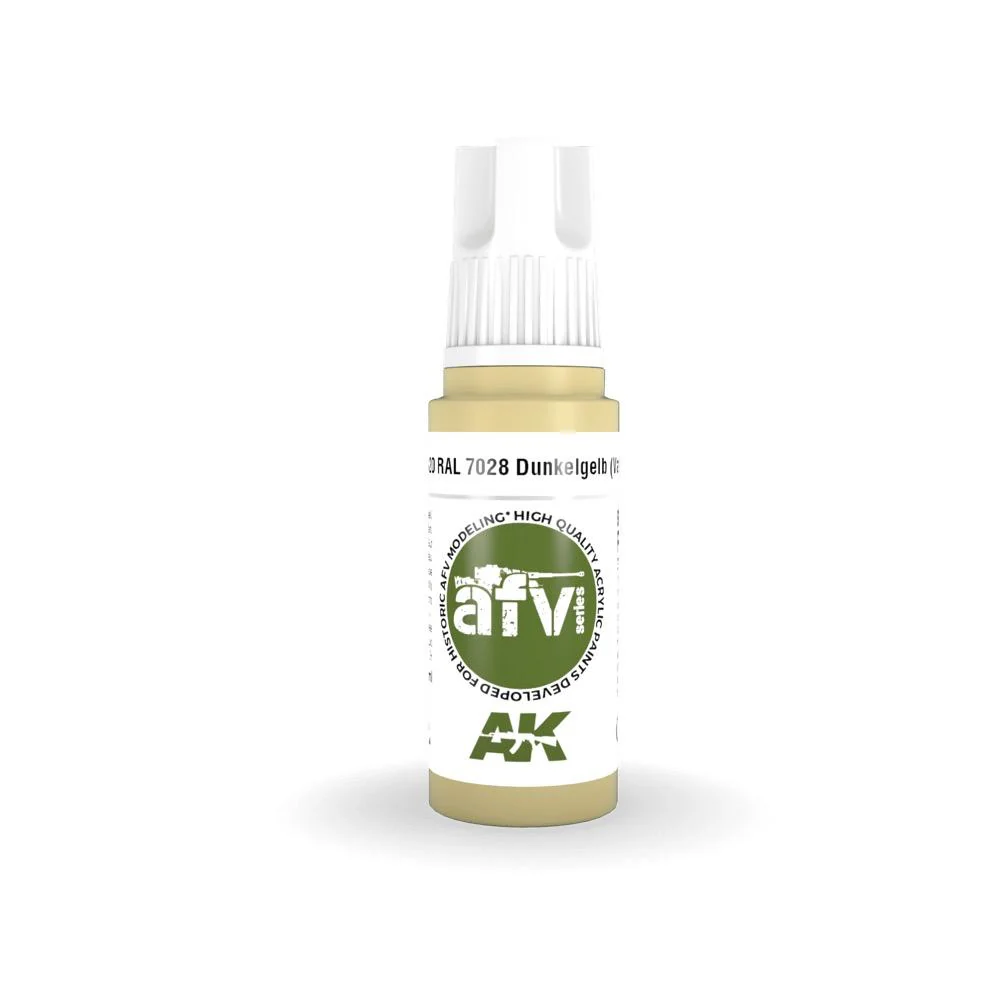 AK Interactive AK11320 AFV Series RAL 7028 Dunkelgelb Variant Acrylic Paint 17ml 3rd Generation