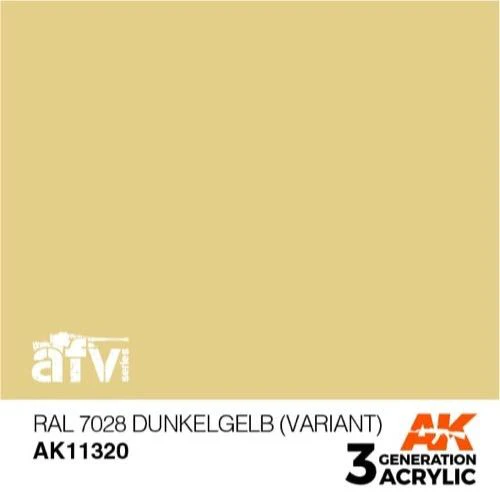AK Interactive AK11320 AFV Series RAL 7028 Dunkelgelb Variant Acrylic Paint 17ml 3rd Generation - Image 2