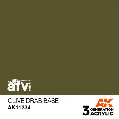 AK Interactive AK11334 AFV Series Olive Drab Base Acrylic Paint 17ml 3rd Generation - Image 2