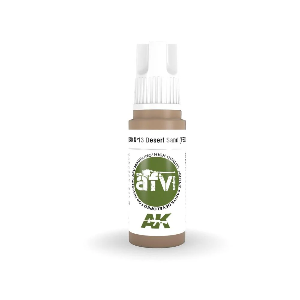 AK Interactive AK11340 AFV Series No.13 Desert Sand FS30279 Acrylic Paint 17ml 3rd Generation