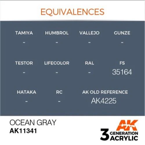 AK Interactive AK11341 AFV Series Ocean Gray FS35164 Acrylic Paint 17ml 3rd Generation - Image 3