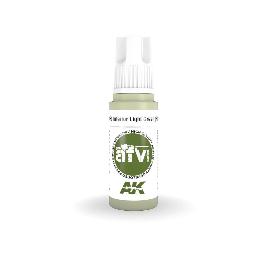 AK Interactive AK11345 AFV Series APC Interior Light Green FS24533 Acrylic Paint 17ml 3rd Generation